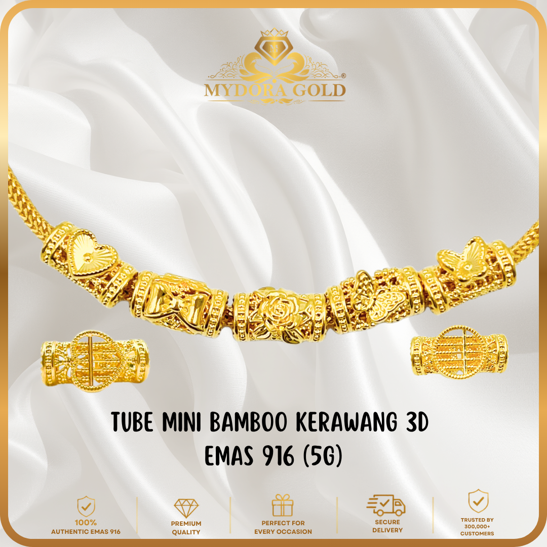 MYDORA Tube Mini Bamboo Kerawang 3D (5G) l EMAS 916/22K