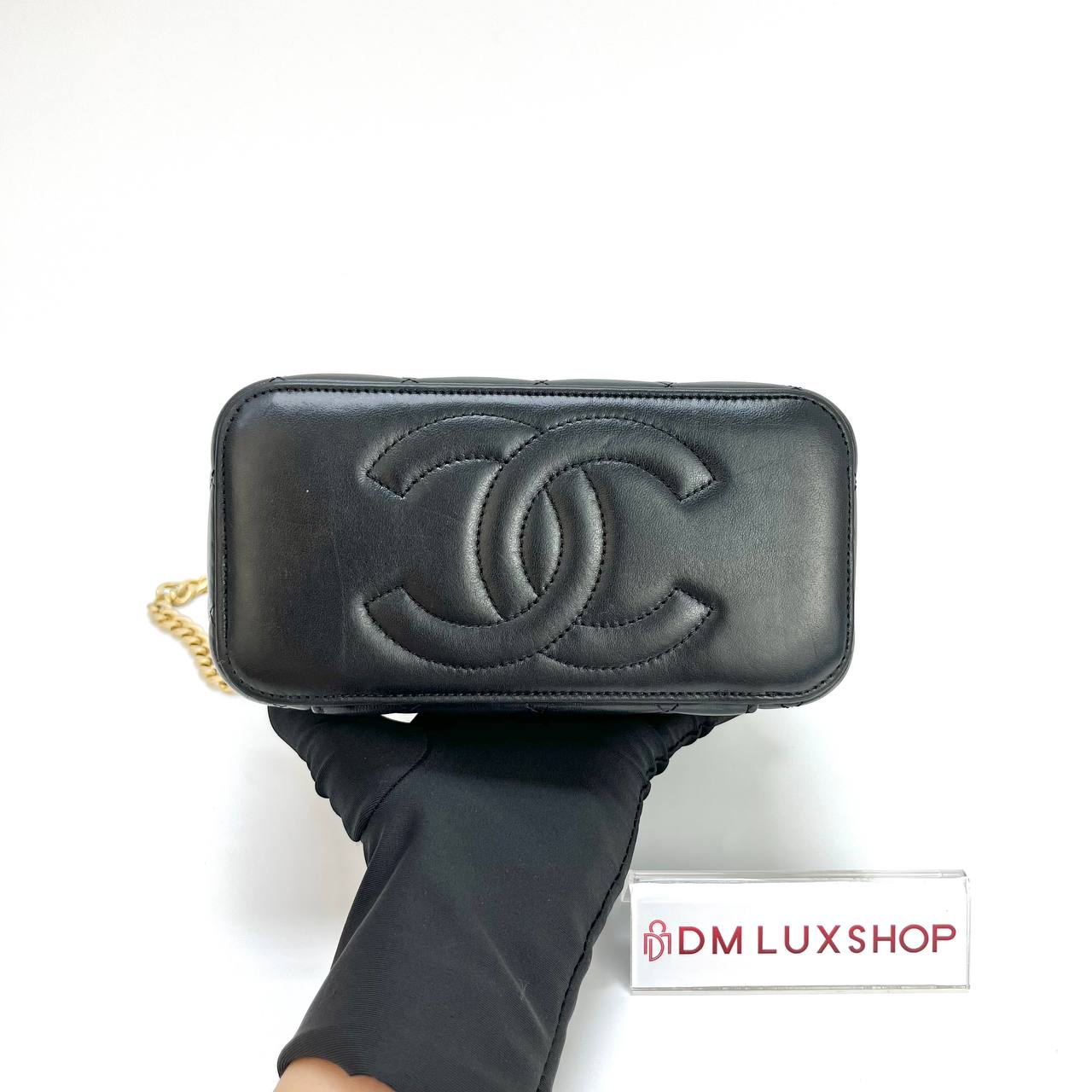 Chanel 22K Black Vanity Case GHW (Microchip)