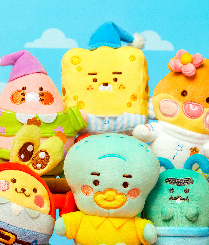 海綿寶寶 X Kakao Friends 公仔鎖匙扣