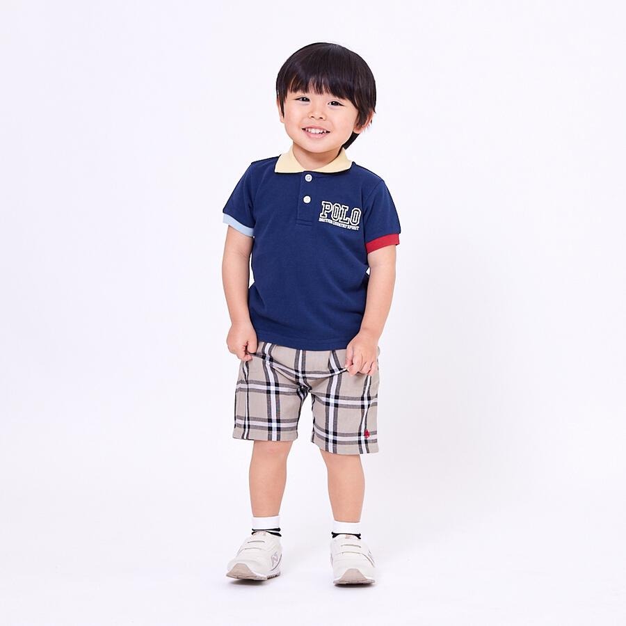 Polo Baby Polo拼色短袖衣 3色可選 80/90cm
