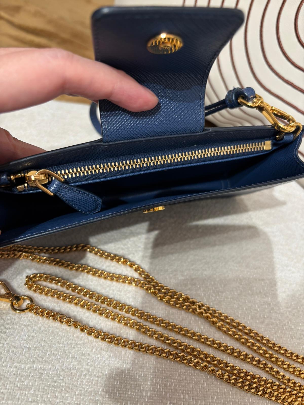 PRADA Saffino 2 Way Shoulder Bag金扣手挽斜孭兩用 100%Authentic,98%new ✅box 