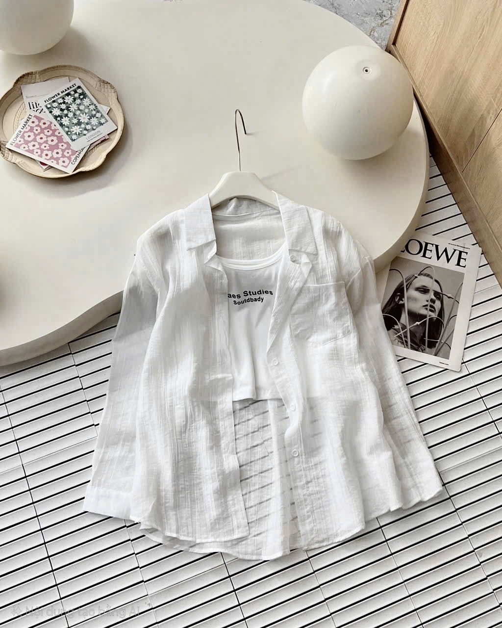 襯衫搭配T卹两件套