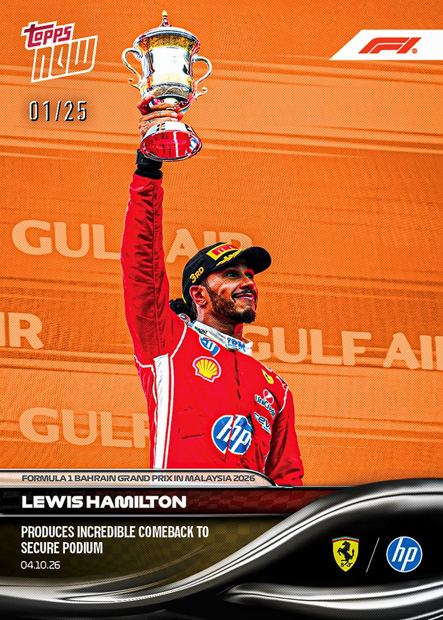 Lewis Hamilton - 2026 F1 Topps NOW® #65 Bahrain GP in Malaysia 逆轉登台卡【團購】