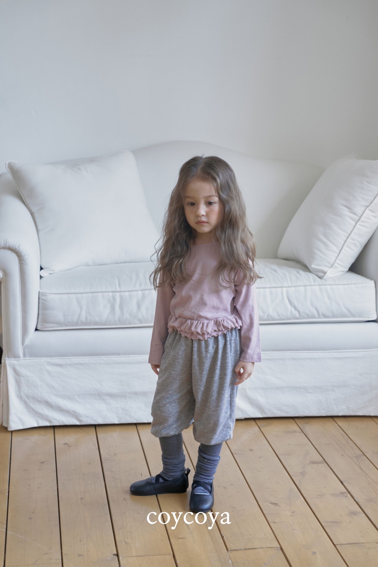 🌸預訂 韓國直送🌸🇰🇷COYCOYA兩色雙層褶皺下擺長袖上衣