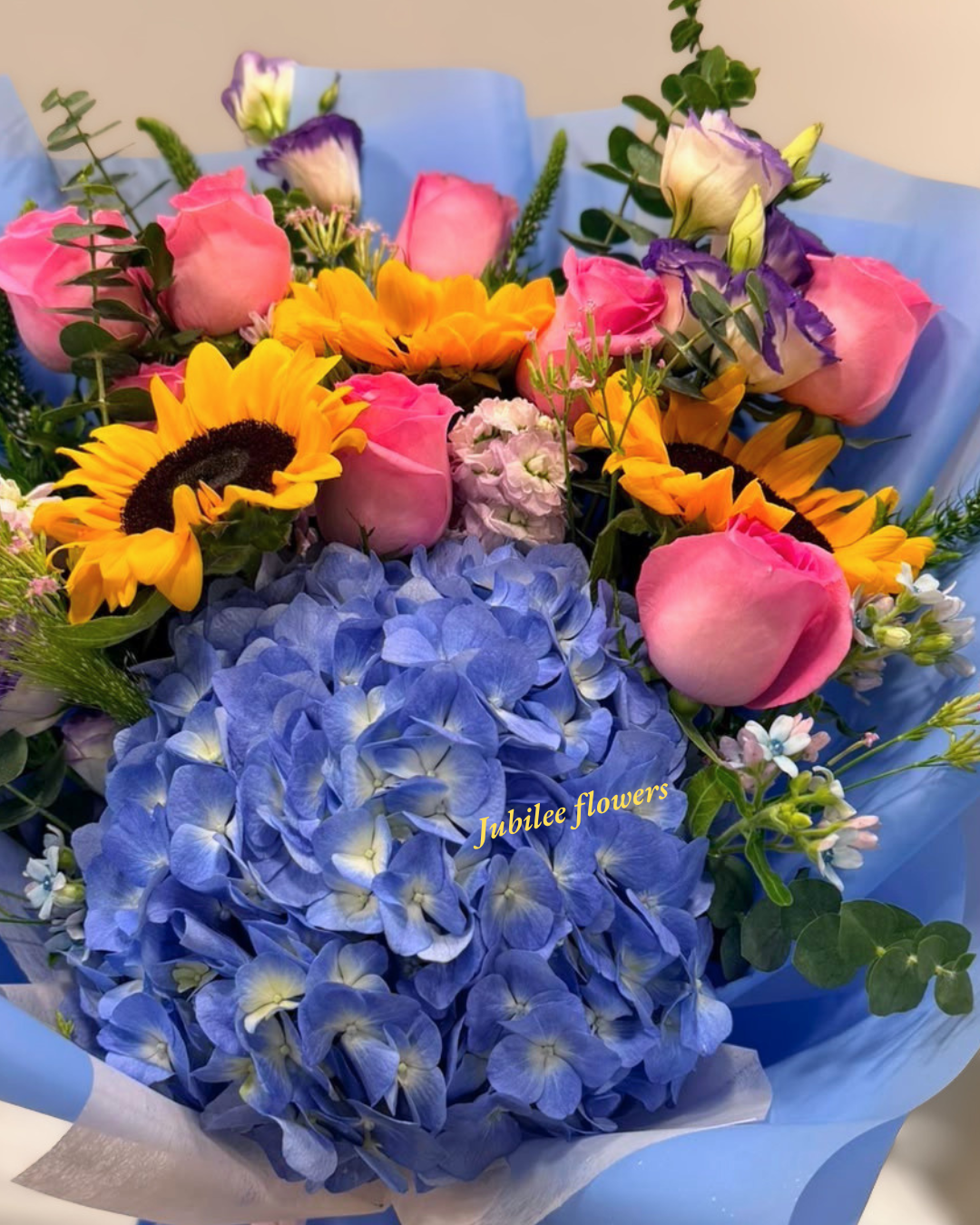 🌻向日葵 · 繡球 · 玫瑰花束