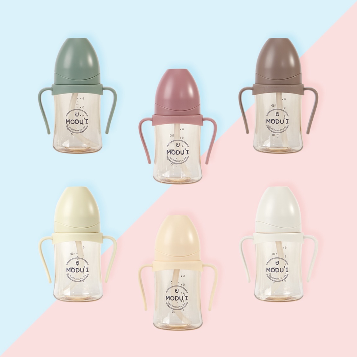 MODU'I PPSU透明吸管水杯 200mL（圓蓋）