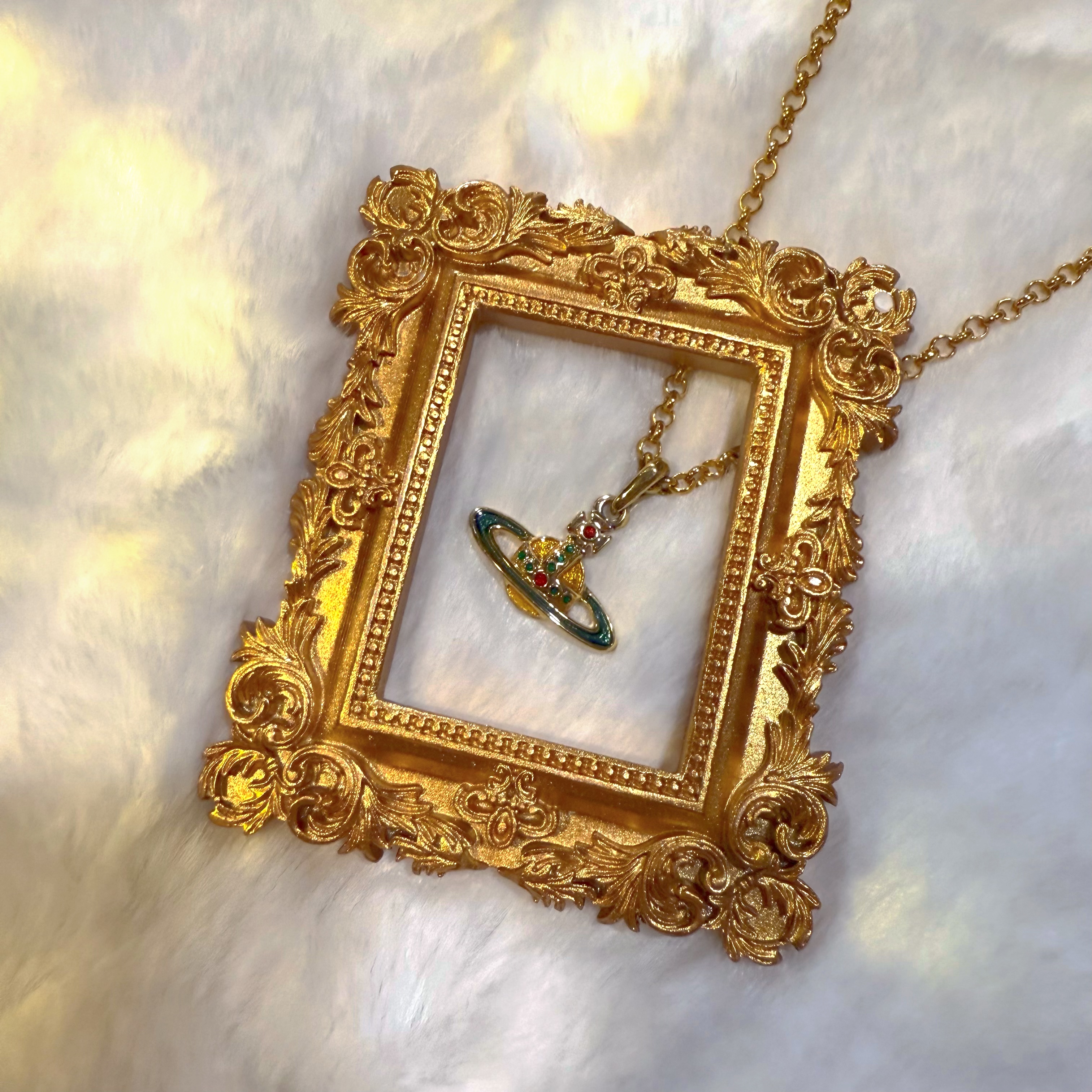 VW orb necklace enamel/G