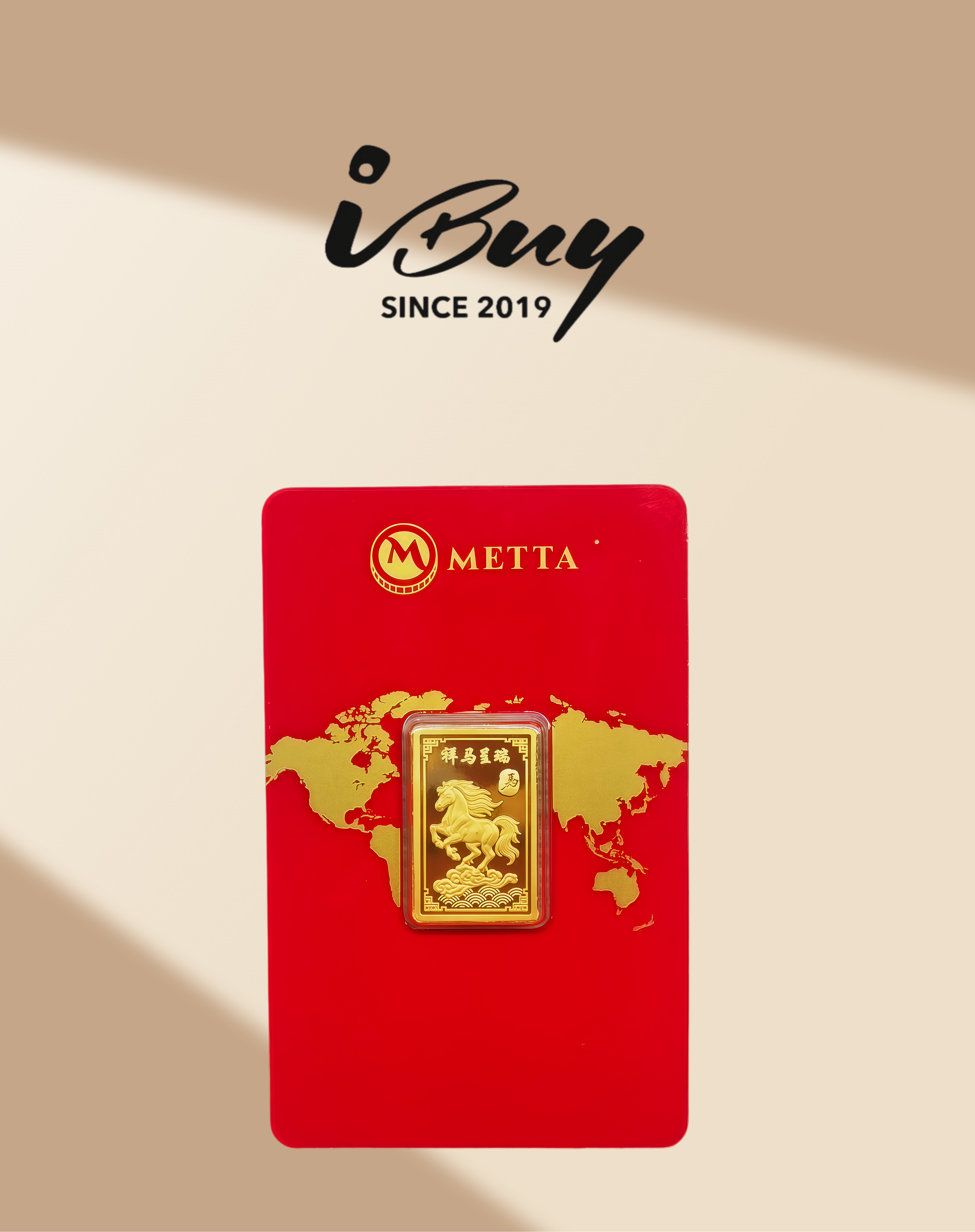 999.9 GOLD METTA 10 GRAM HORSE YEAR 5GRAM GOLD BAR 999.9 金 10克 祥马呈瑞金片