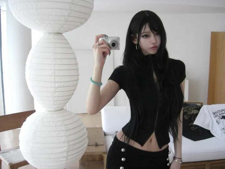 Mock Neck Slim-Fit Top