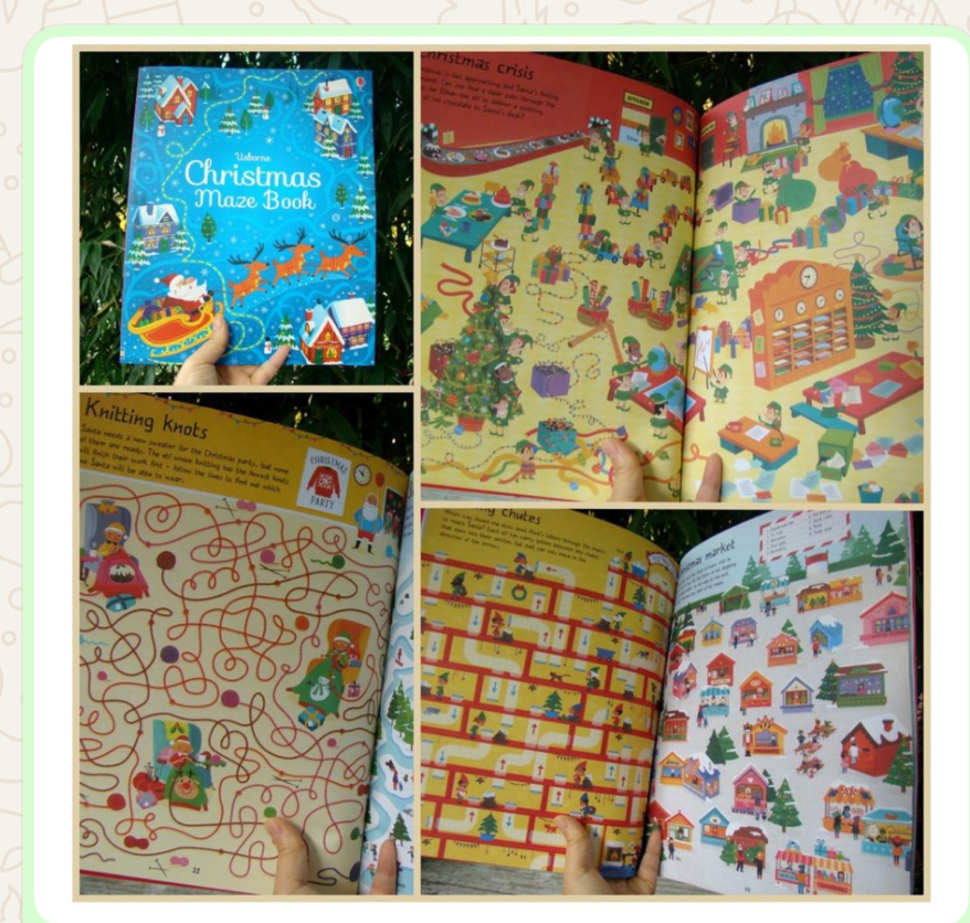 Usborne Christmas Maze Book Doodles book 