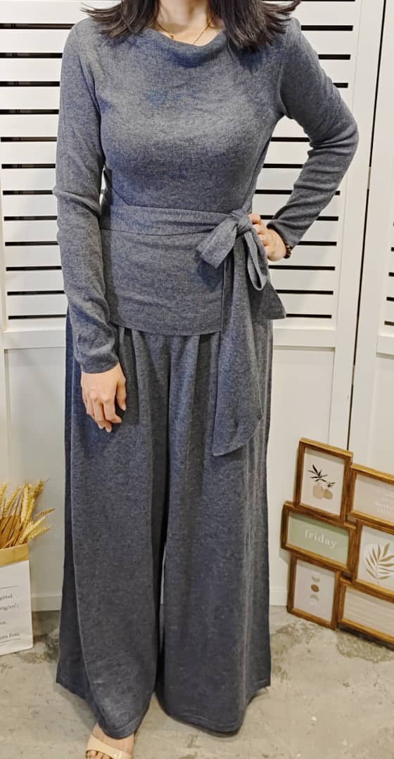 4939 Knitted Set Blouse Long Pant 