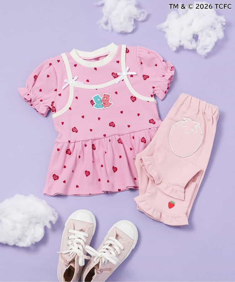 🇯🇵預訂 日本直送🇯🇵Apres les cours x Care Bears系列三色人物貼花吊帶短袖層疊上衣