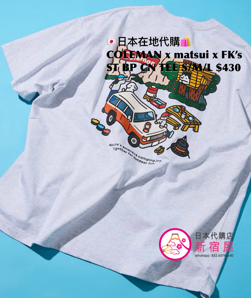 COLEMAN x matsui x FREAK’S STORE 別注 BACK PRINT CREW NECK T-SHIRT 