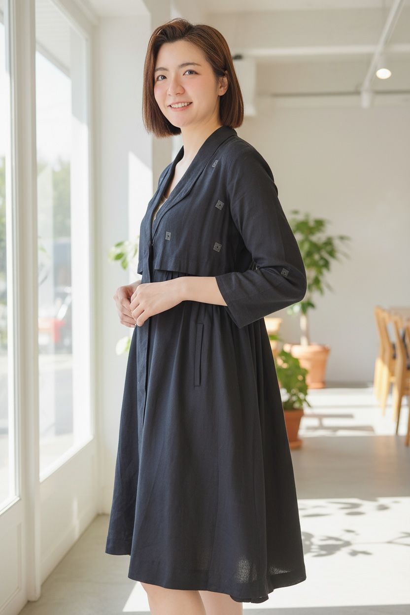 Black Simple fake 2 pcs OP 38" #1065