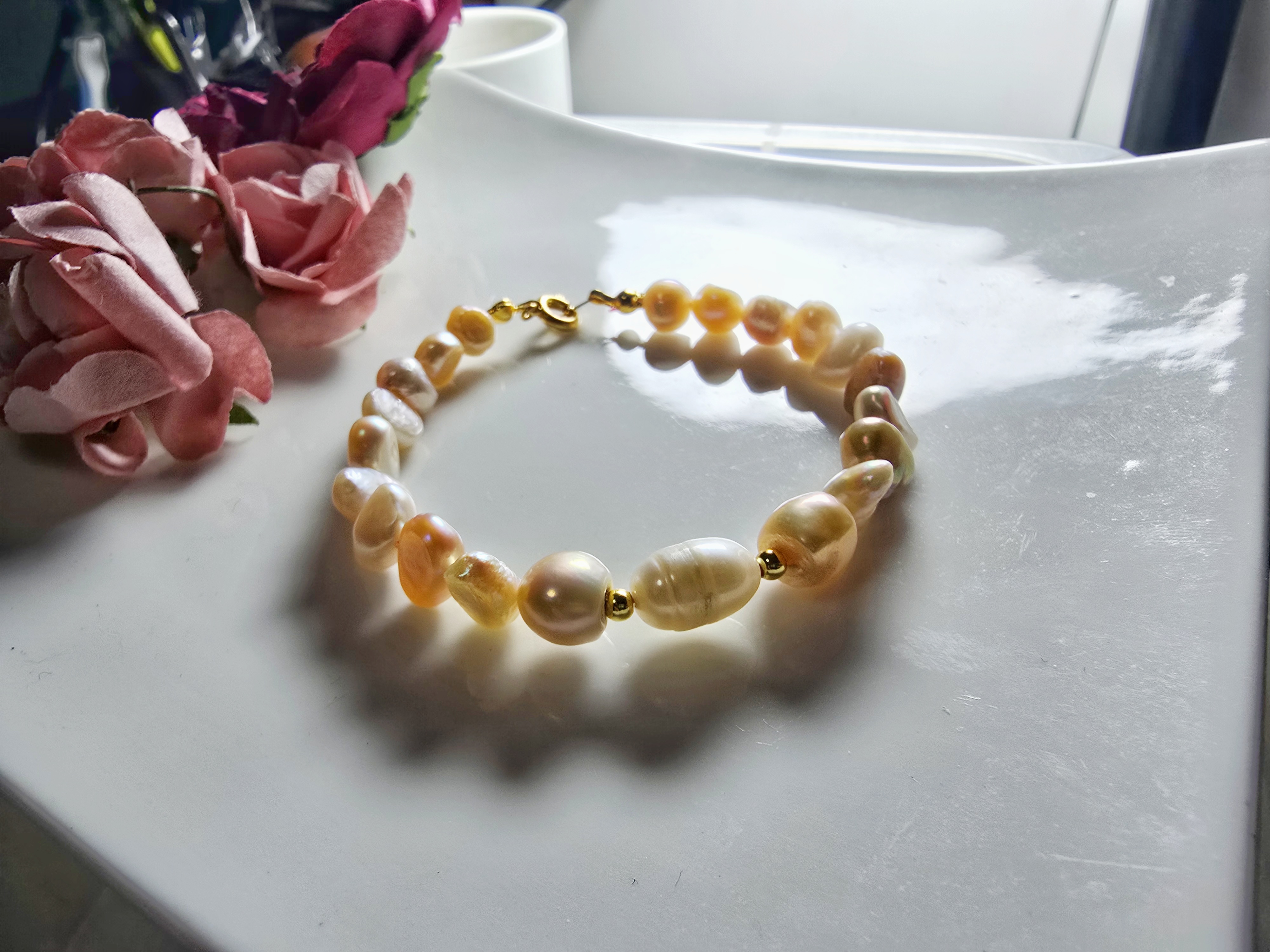 FWP0125-14  天然珍珠復古手鏈