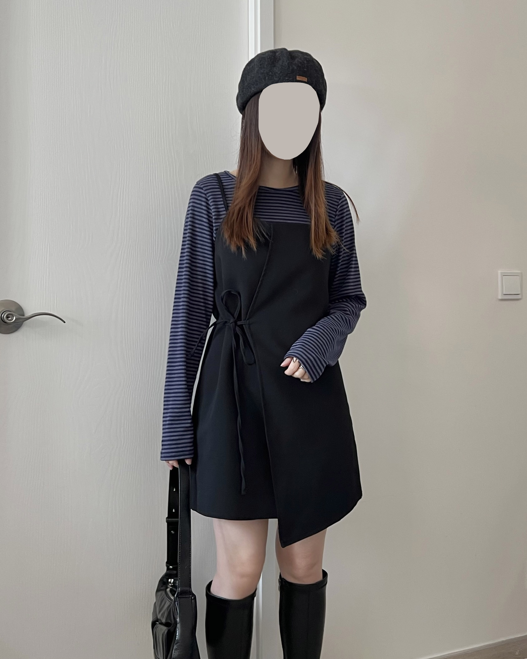 蝴蝶結不規則ops  小個子可 現貨