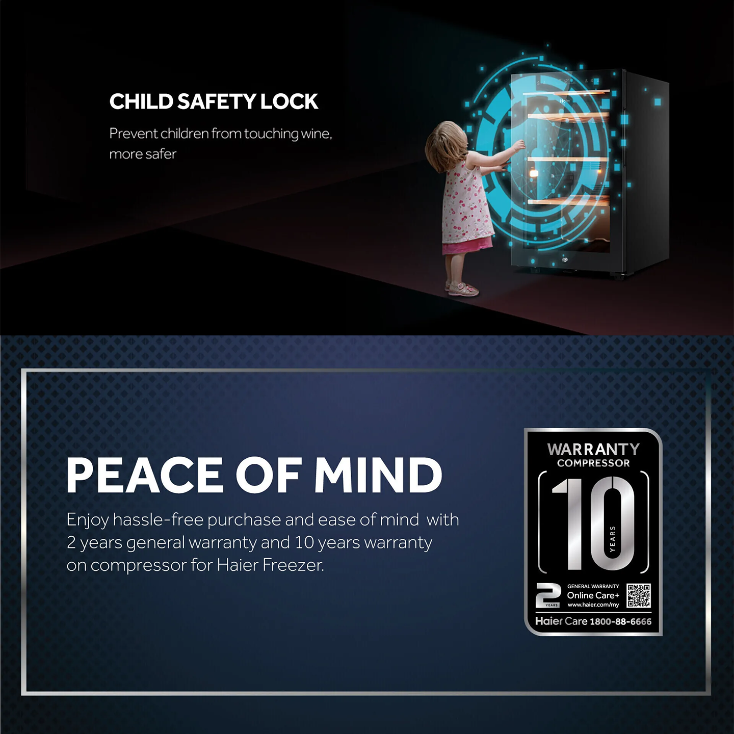 Haier 49 Bottles Wine Chiller (HWS-49G)