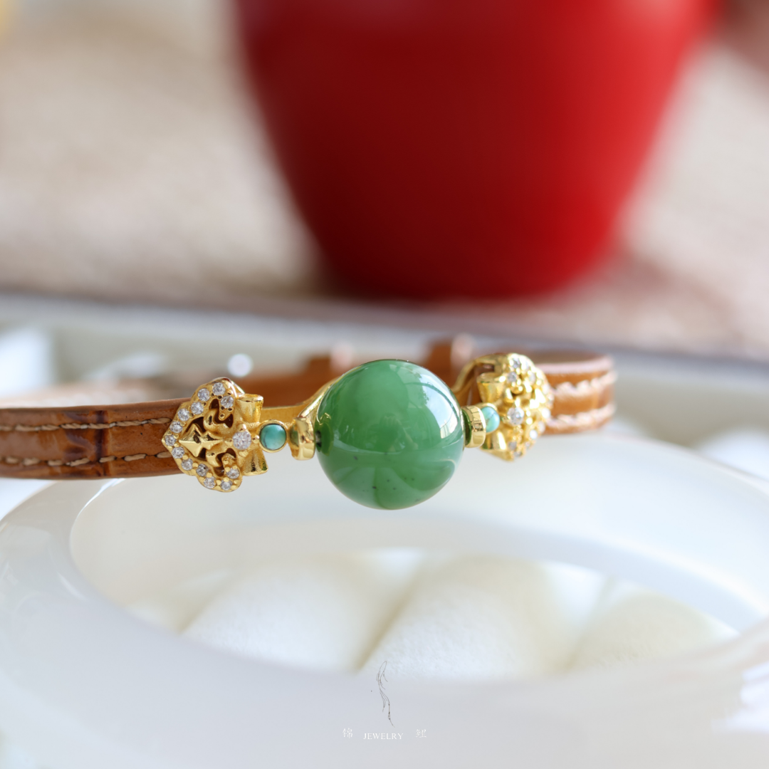 Fortune Charm Leather Bracelet