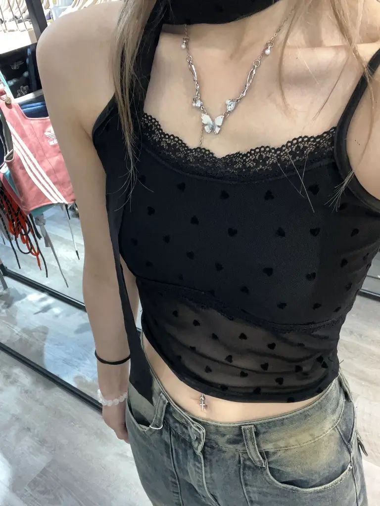 Black Vintage Top #0405
