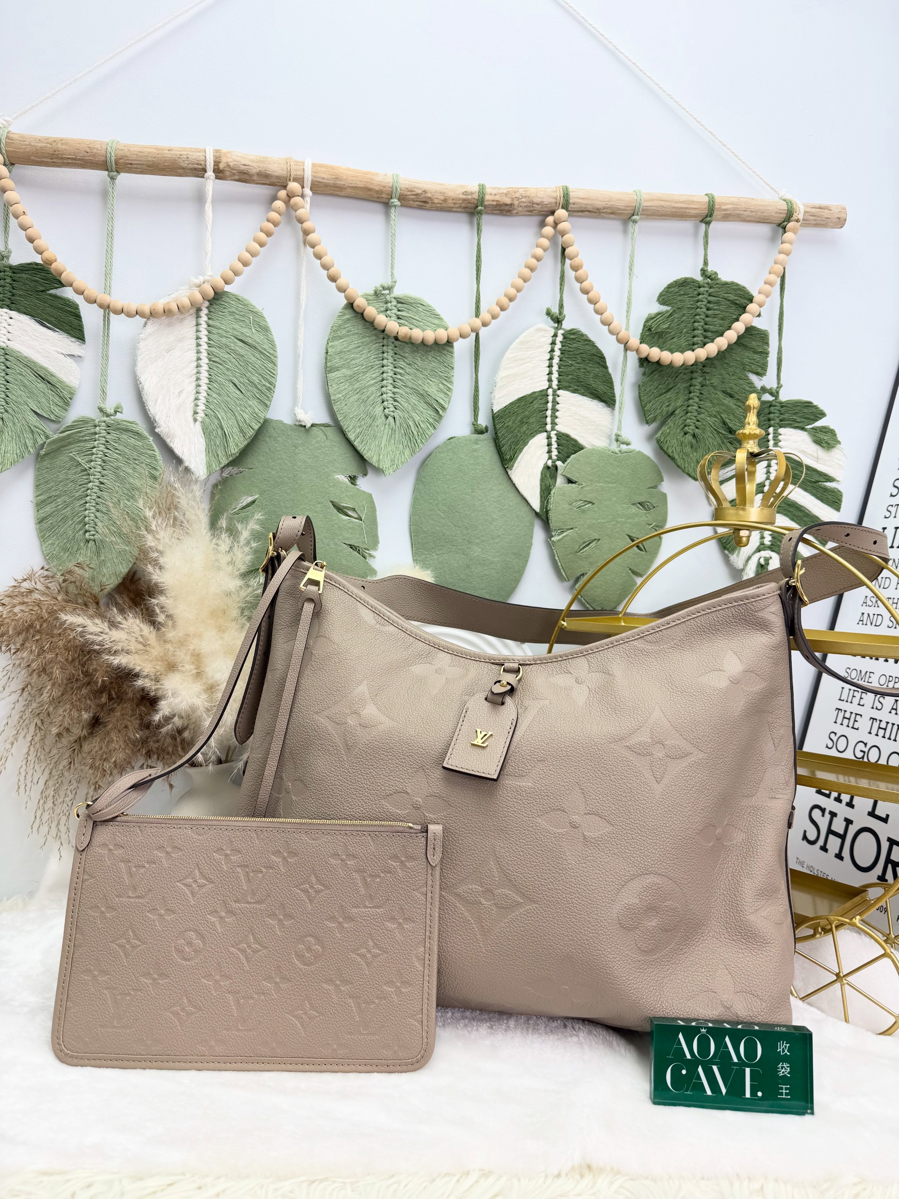 LV💼PRE OWNED 🛍️Carryall大象灰 大size 晶片款 有塵袋 🖤