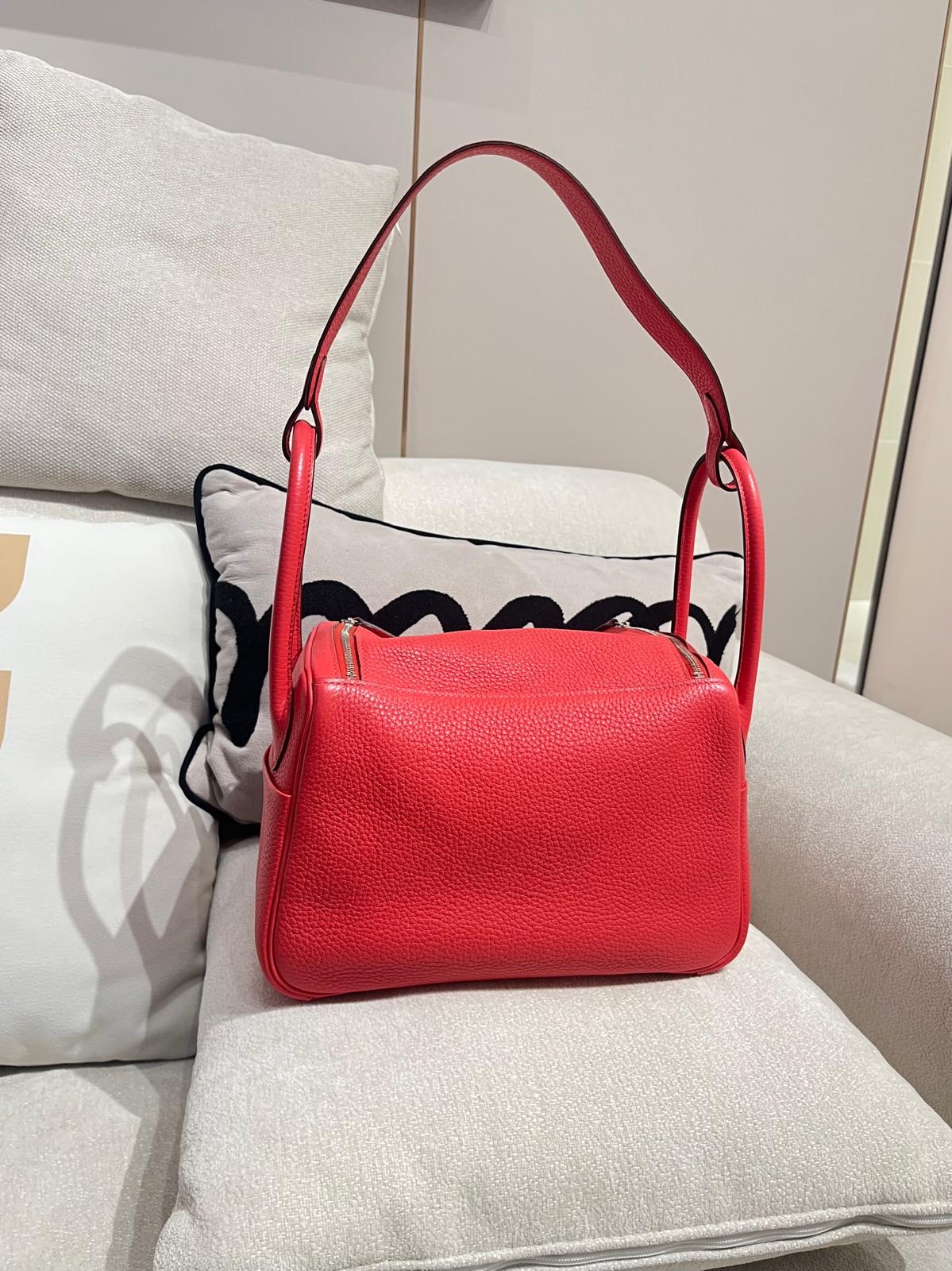 Hermes Lindy 26,STAMP T , rose jaipur,牛皮 100%Authentic ,98%new ✅內袋✅dust bag