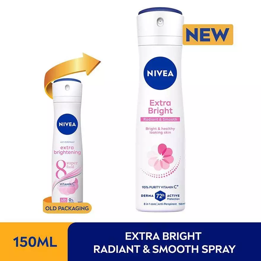 Nivea Women Deodorant Spray 150ml - Extra Brightening