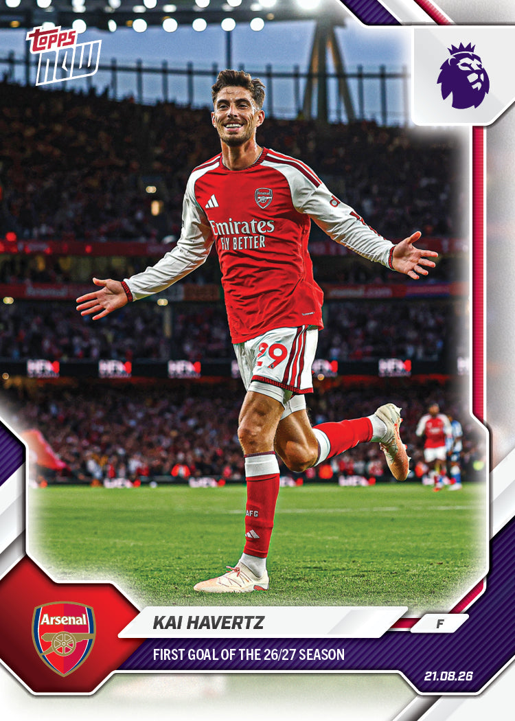 Kai Havertz - 2026/27 Premier League Topps NOW® #1 新季首球【團購】