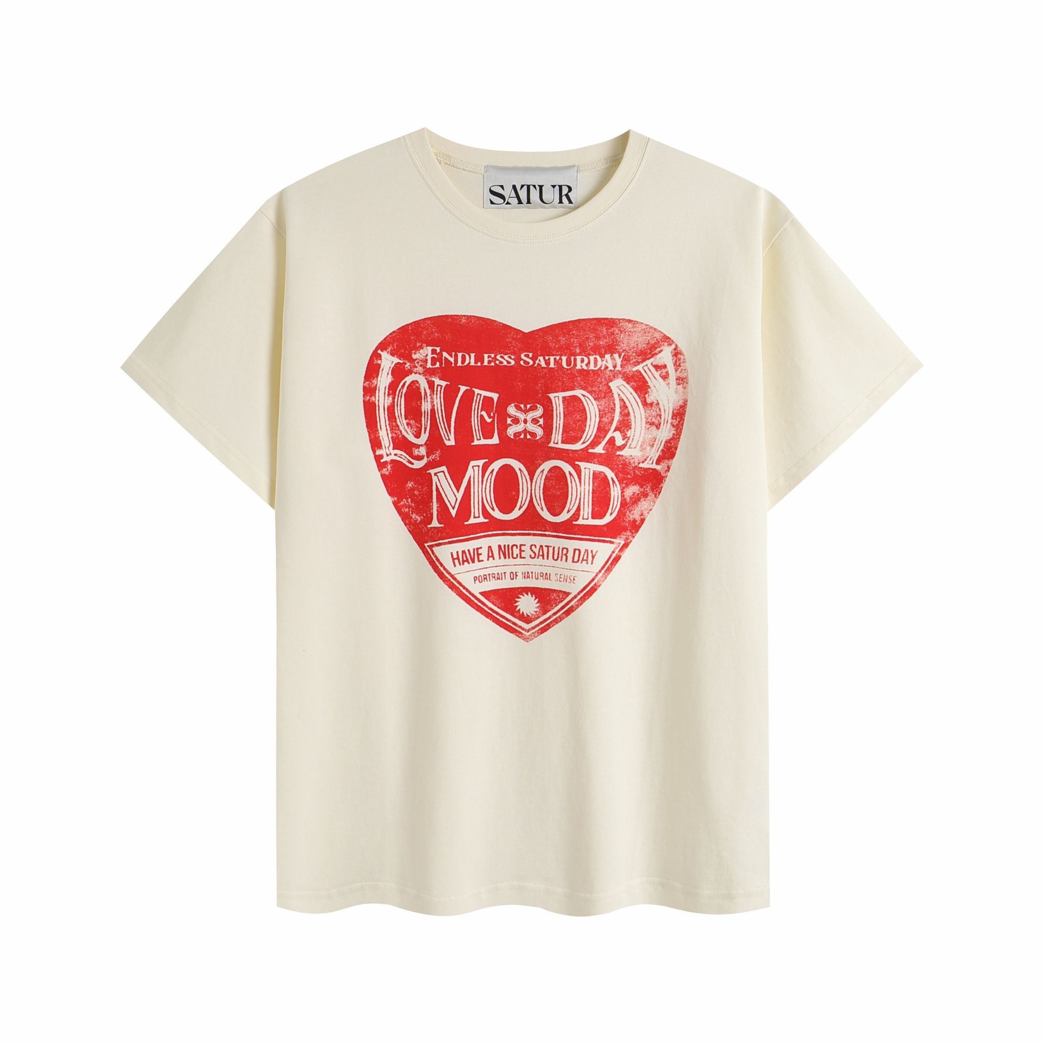 $95件。2件起$85件。韓國Satur復古愛心短袖