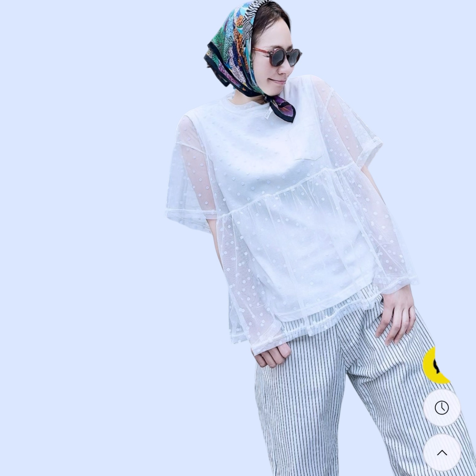 221366 波點紗Tee