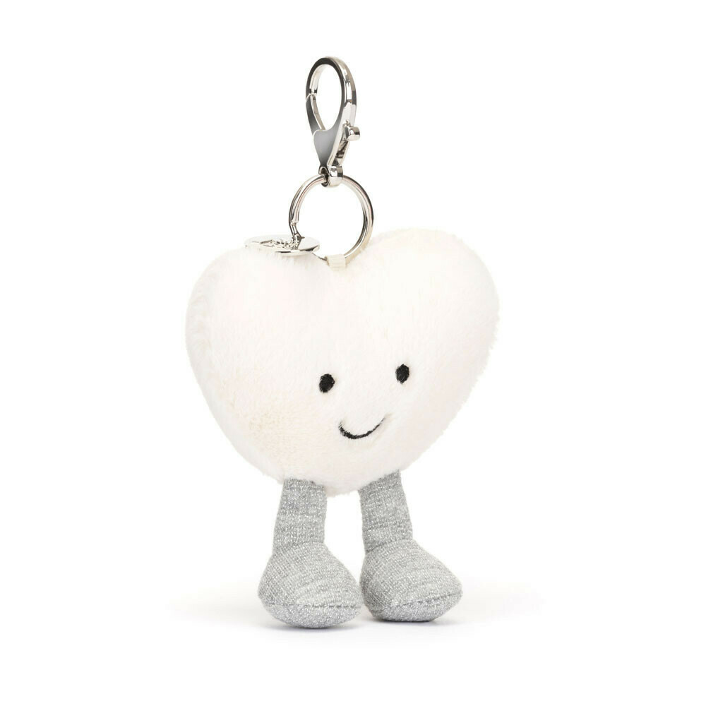 Amuseables Cream Heart Bag Charm | 白心鎖匙扣 (Retired)