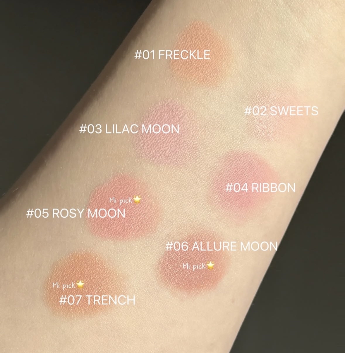 🇰🇷 韓國人氣小眾彩妝品牌HINCE Hince 最新推出Half-Moon Cheek 7色（預購商品）