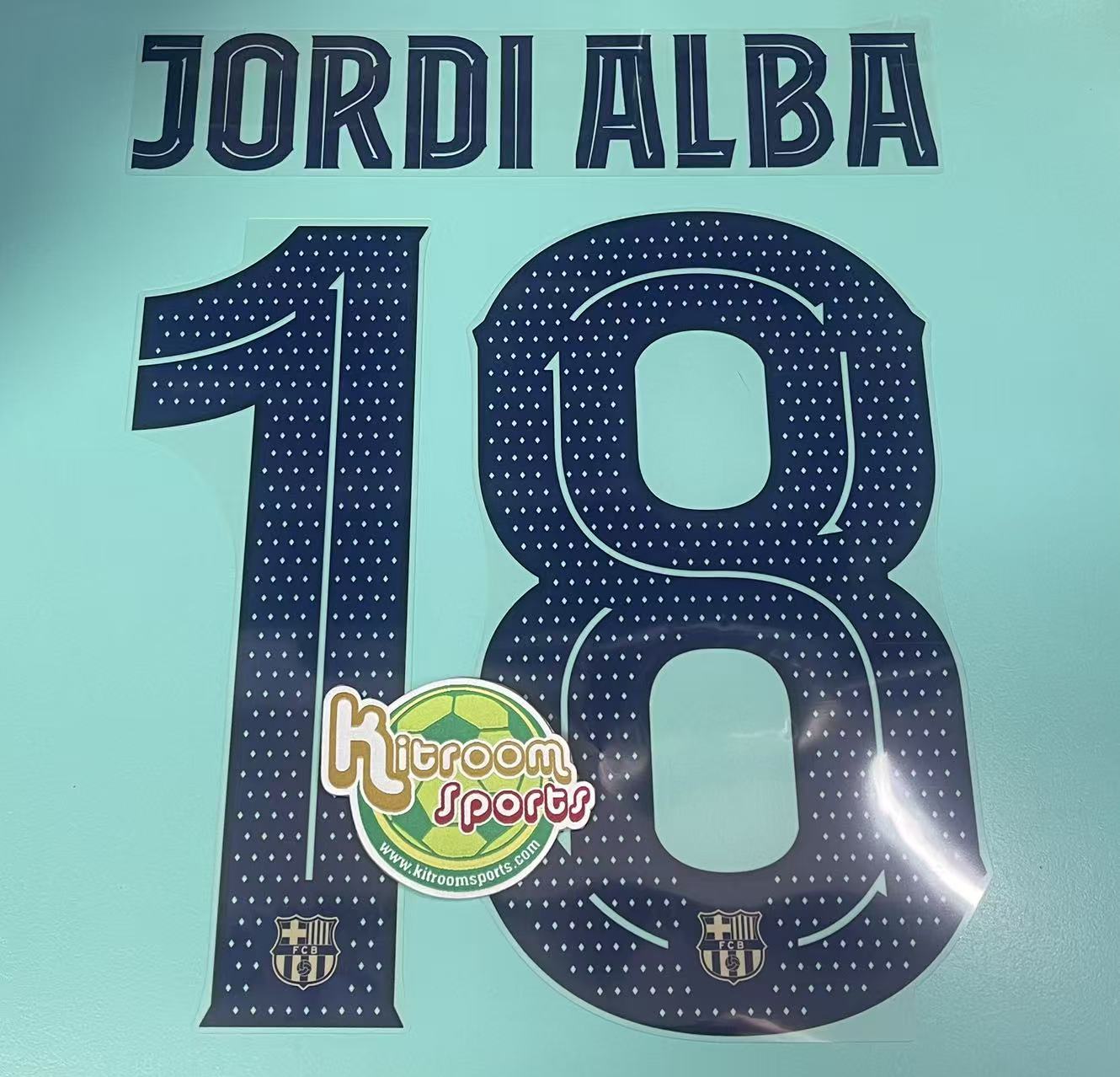 2022-23 Barcelona Away Cup Nameset #18 JORDI ALBA