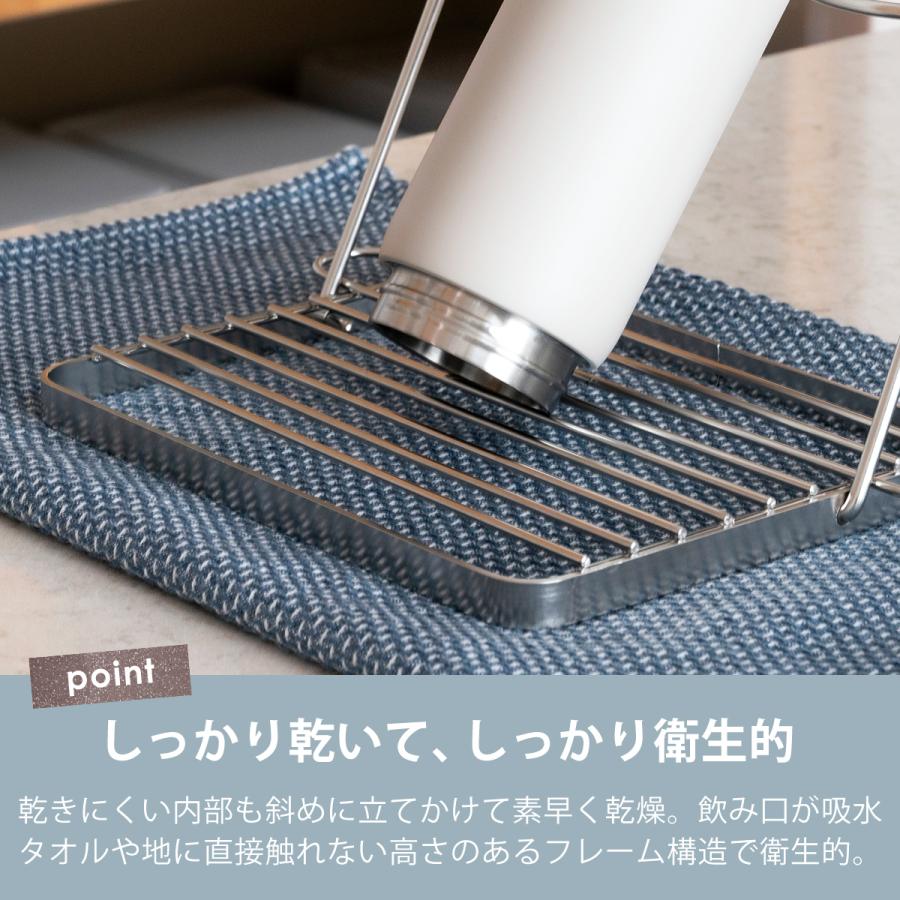 🔥🔥【日本製《BWS》18-8不鏽鋼可摺疊水樽水杯瀝水架】20.5cm闊