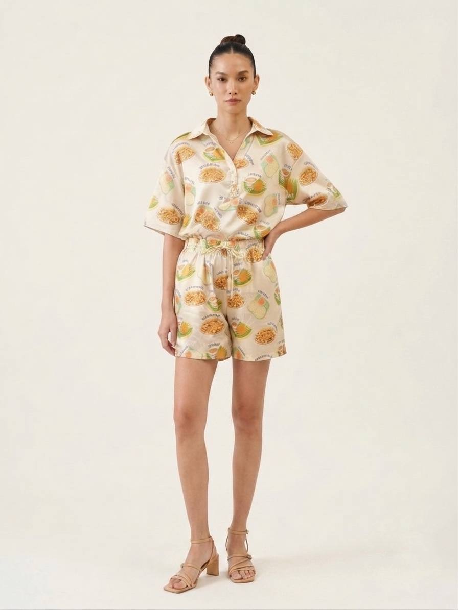 T6340 - Malaysian Food Blouse