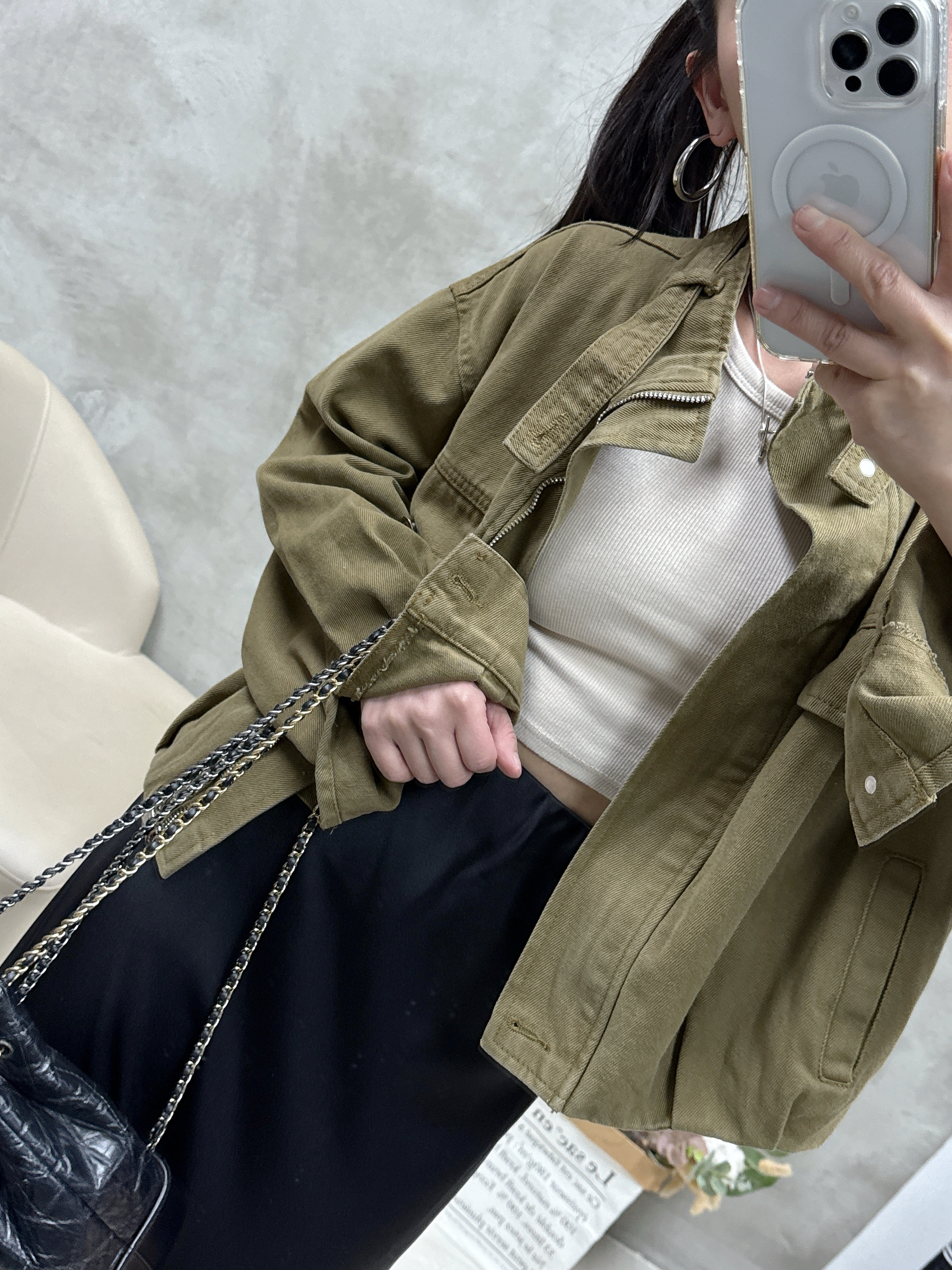 不規則雙層緞面半絨