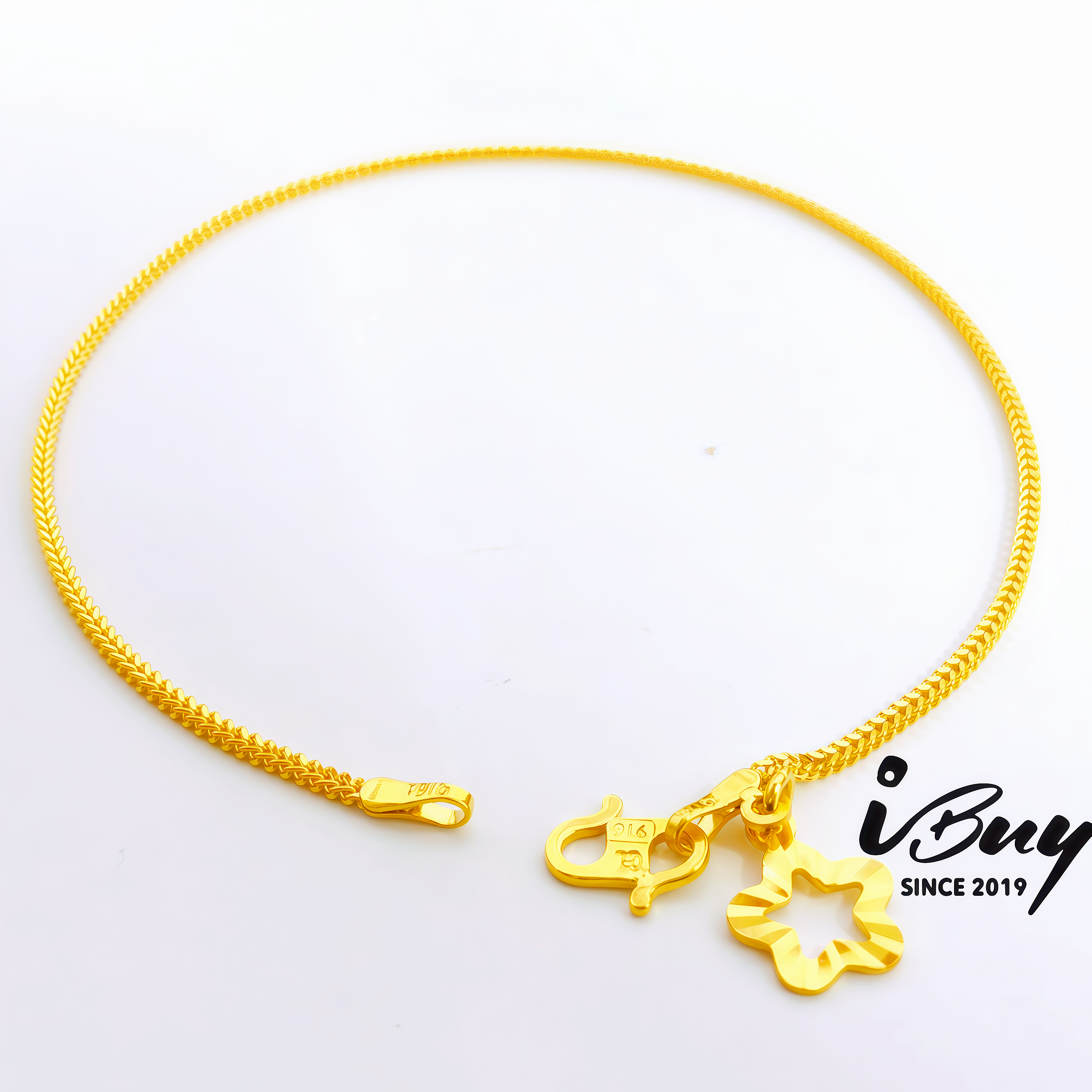 916 GOLD QUARTET HERRINGBONE BRACELET 916 金 四方人字手链