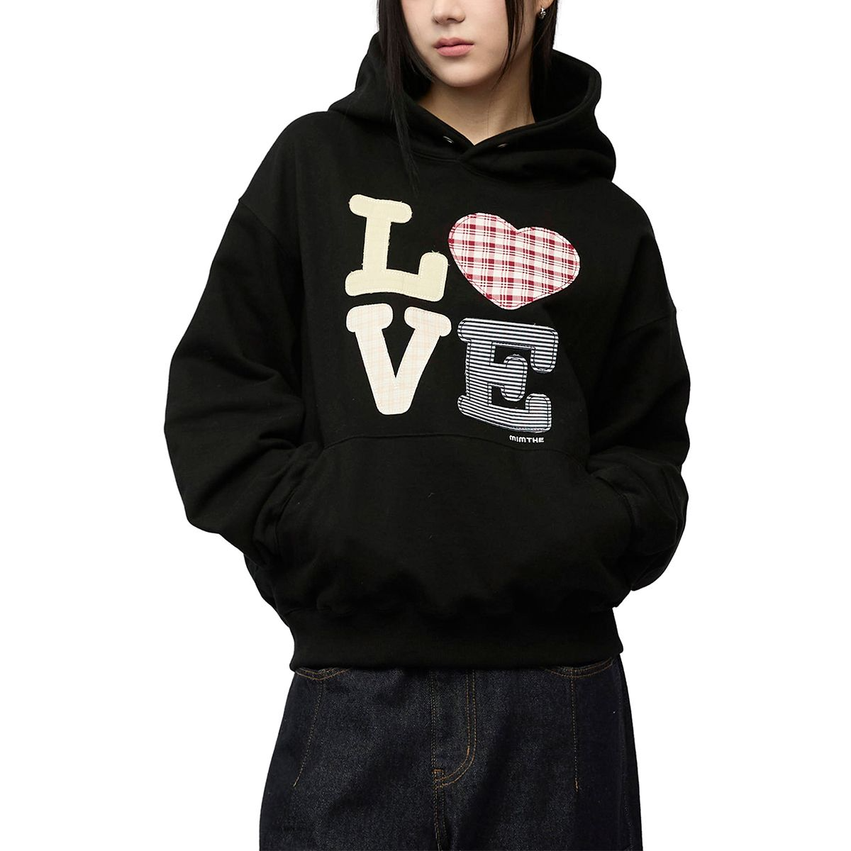 [MIMTHEWARDROBE] Hello World Patchwork LOVE Hoodie (4種)