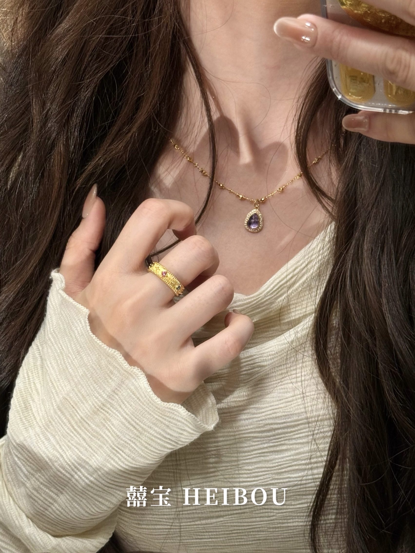 【5D工艺】彩钻八芒星戒指