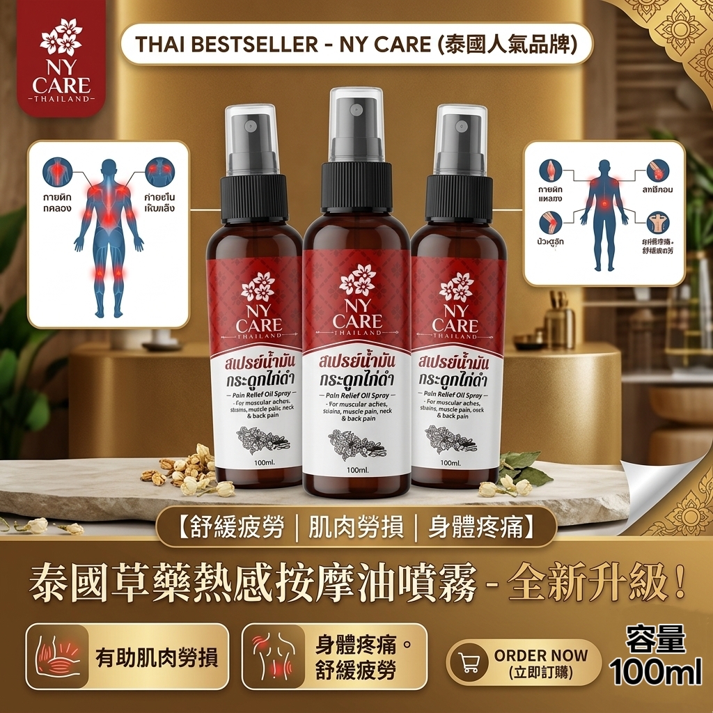 泰國NY Care草本熱力按摩油