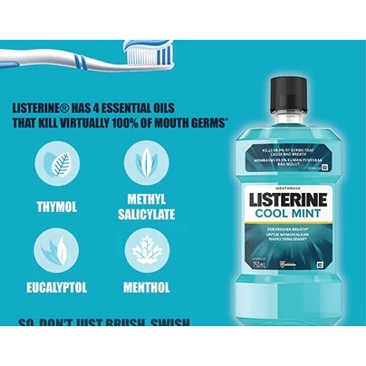 Listerine Mouthwash 250ml Cool Mint and Original 