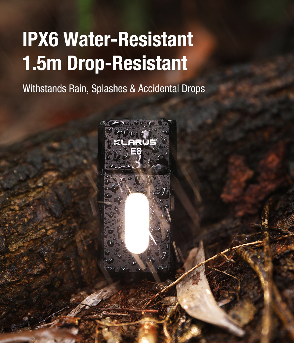 Klarus E8 金屬可旋轉燈頭的 EDC 手電筒