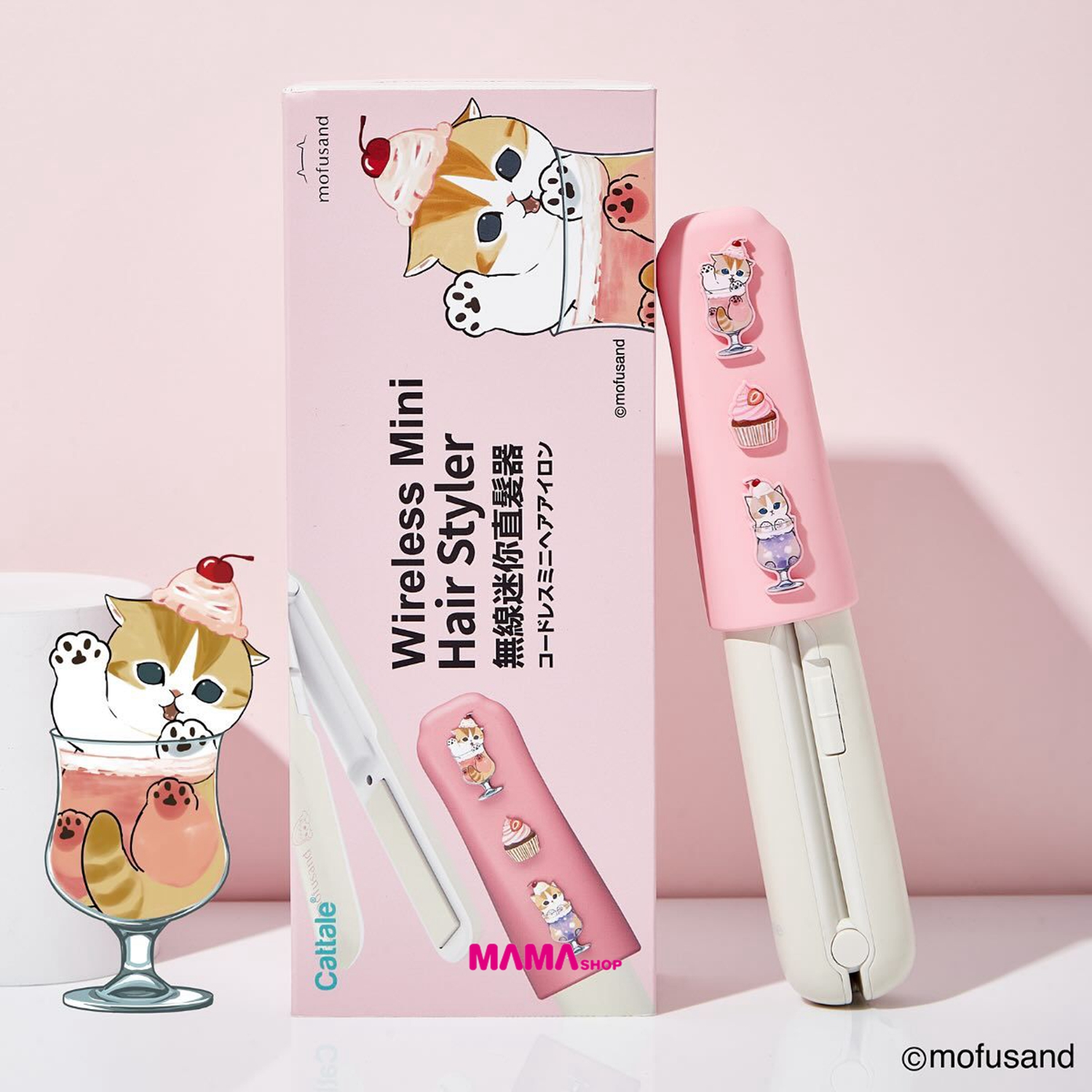 Mofusand 無線迷你直髮夾