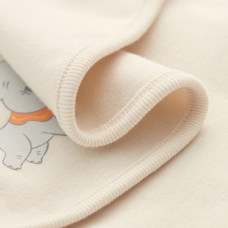 ☀️代購預訂 台灣直送☀️小飛象純棉人物印花短袖包屁衣短褲圍兜三件套