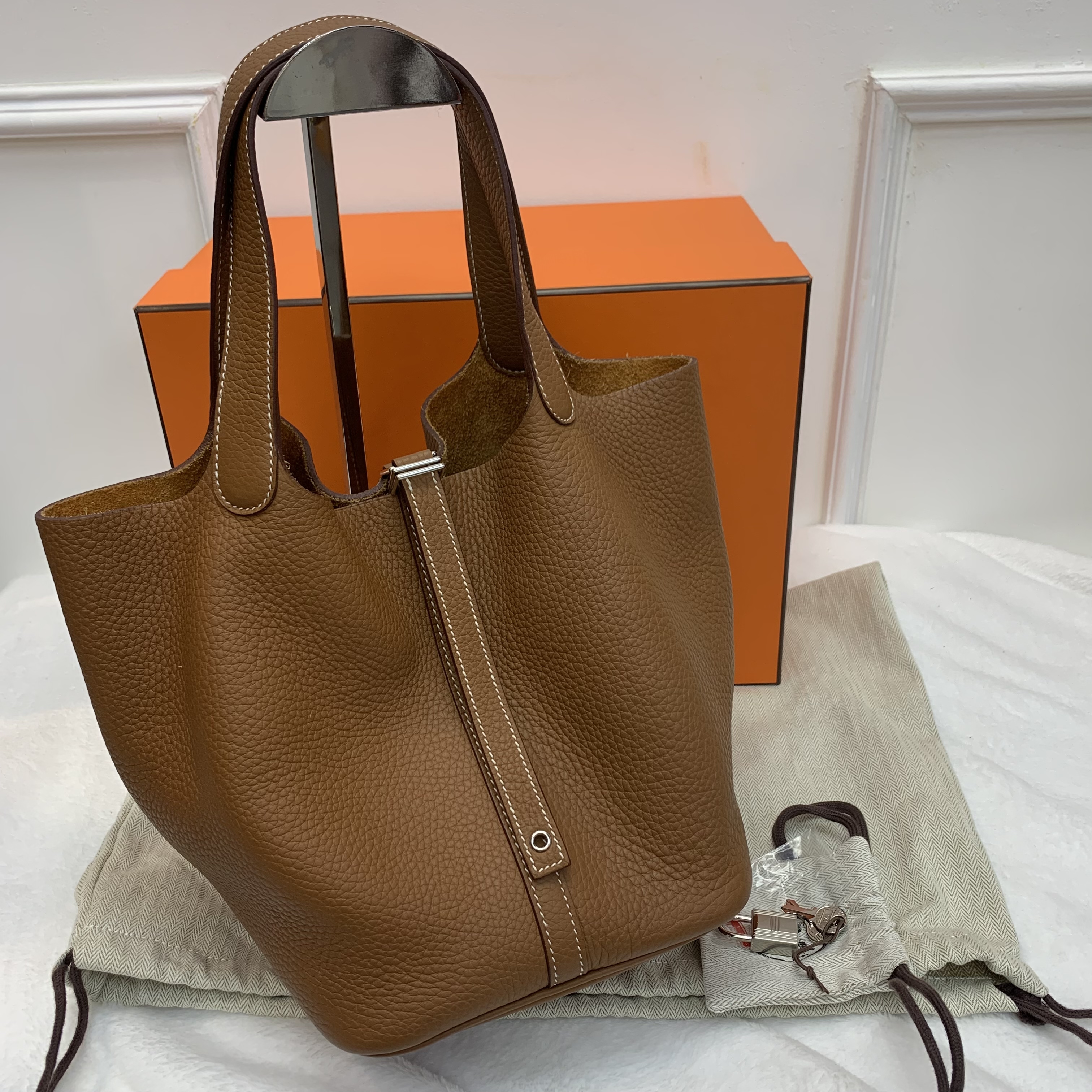 Hermes Picotin22 金棕色TC皮 K刻♥️