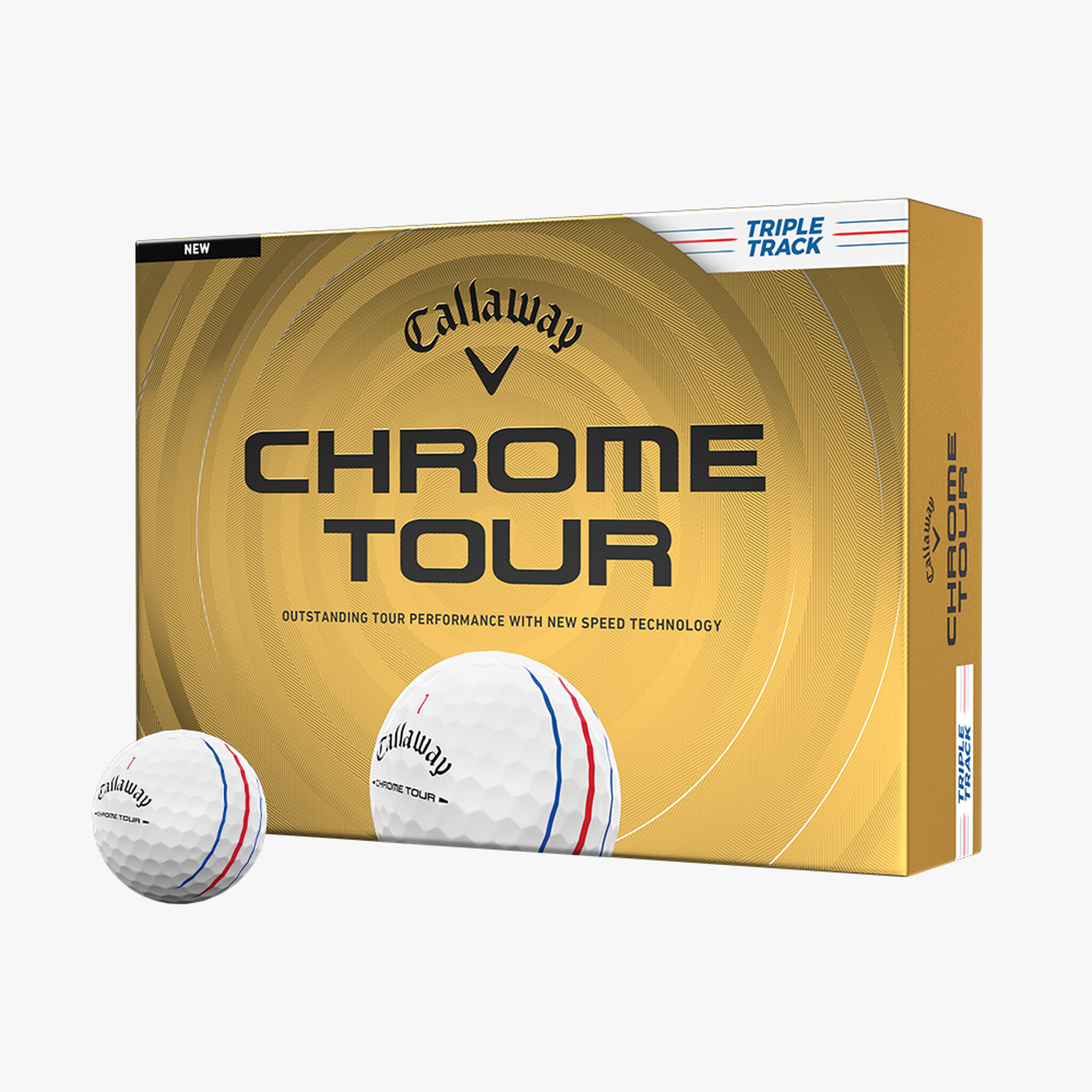 CALLAWAY CHROME TOUR TRIPLE TRACK 四層球- 白色