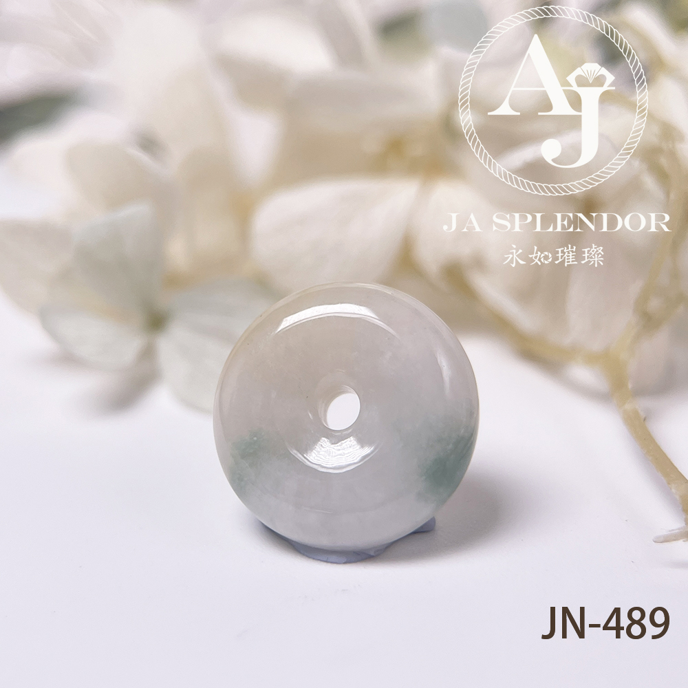 JN-474/485/489/490 天然翡翠A玉 黃加綠小平安扣