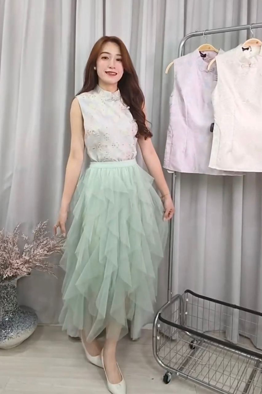 933 Ethereal Layer Tulle Skirt