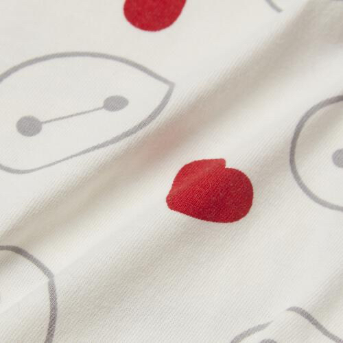 🇯🇵預訂 日本直送🇯🇵Baymax心心滿印毛毛刺繡貼花短袖包屁衣