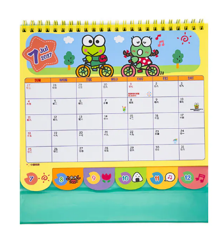 Keroppi 2027年座檯月曆 