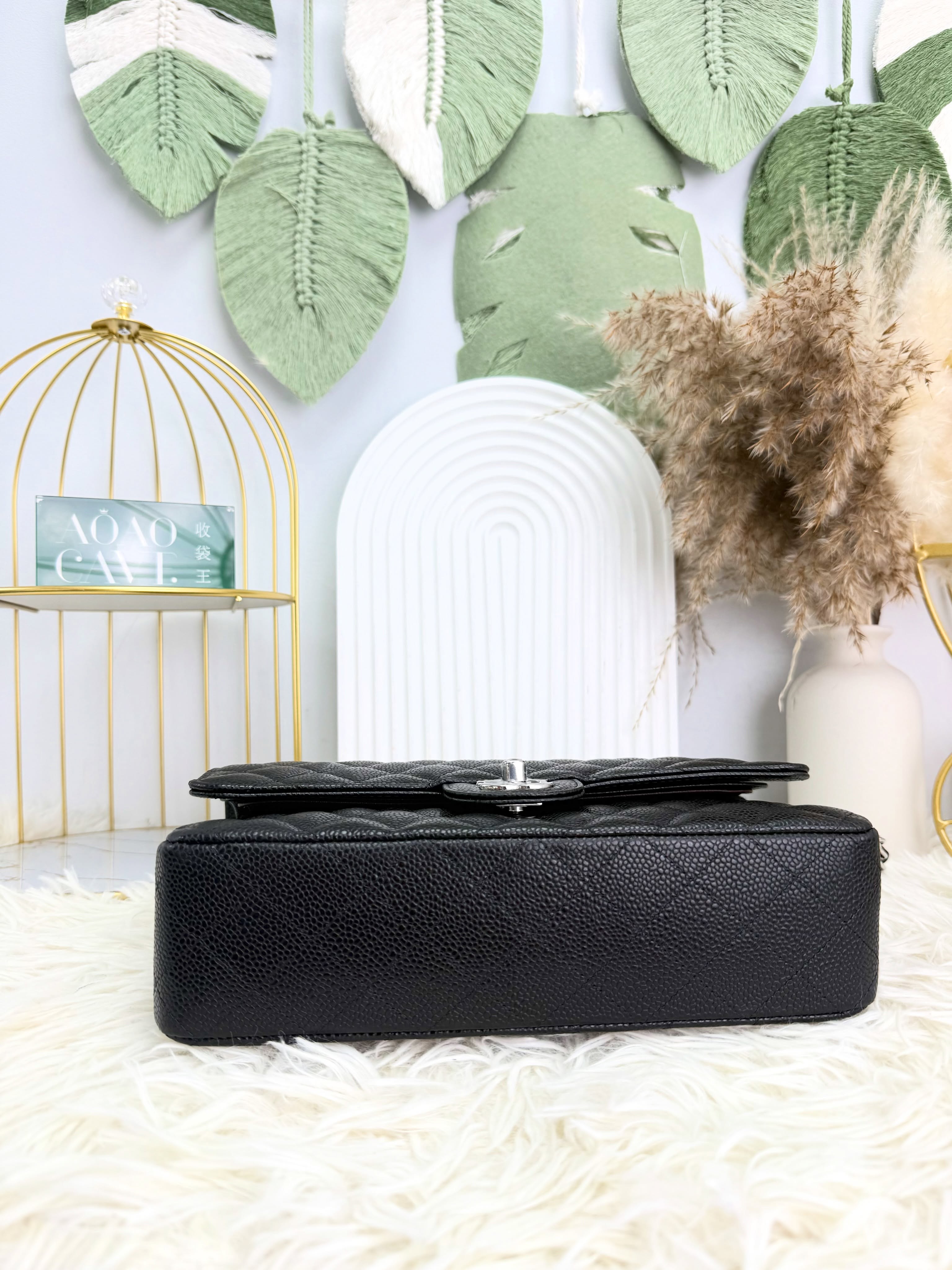 Chanel✨閑置品 🔥黑銀🖤CF25 魚子醬 晶片款 有盒有塵袋 🛍️